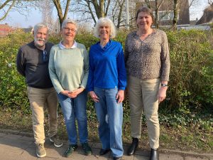 Het Bestuur: Van links naar rechts: Jos Simons; Nel van Wijngaarden; Christa Schep; Yvonne van der Waal.